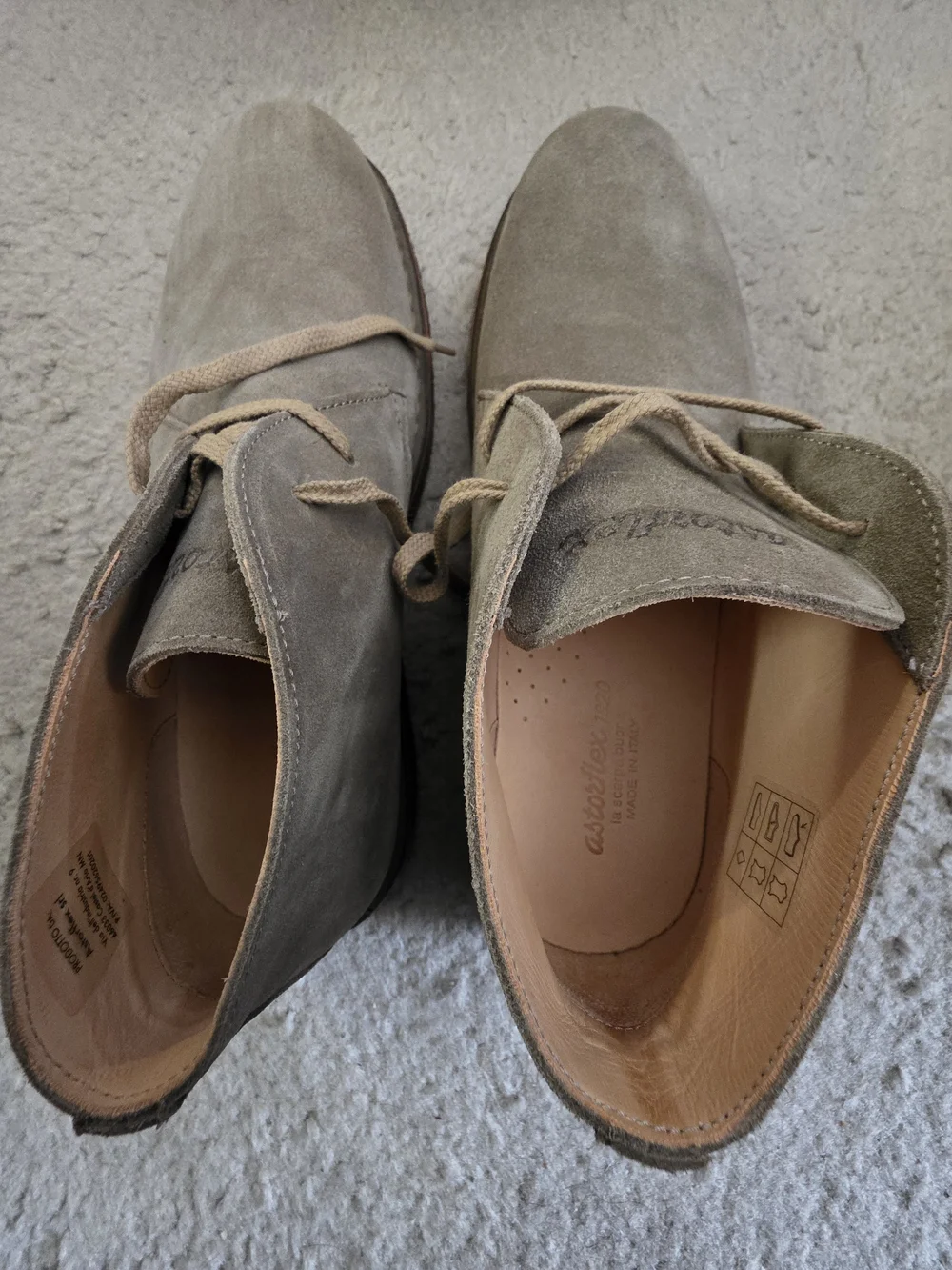Astorflex Brownflex Men's Stone Suede Chukka Boots EU 43 Made In Italy